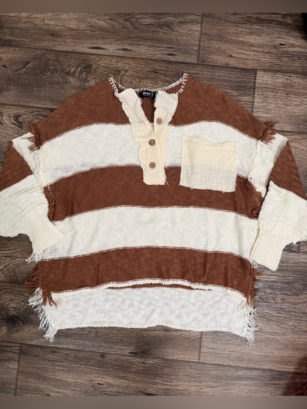 Striped Fringe Sweater